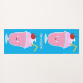 かわいいストロベリーアイスクリームのサンデー漫画 ヨガマット (裏面(横))