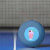 かわいいストロベリーアイスクリームのサンデー漫画 卓球ボール (ネット)