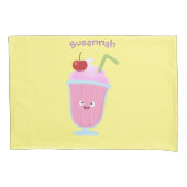 かわいいストロベリーアイスクリームのサンデー漫画 枕カバー (正面)