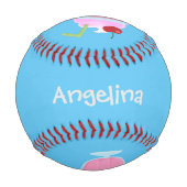 かわいいストロベリーアイスクリームのサンデー漫画 野球ボール (裏面)