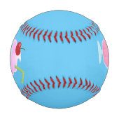 かわいいストロベリーアイスクリームのサンデー漫画 野球ボール (正面)