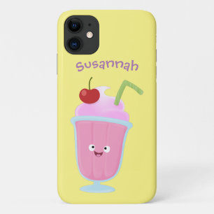 かわいいストロベリーアイスクリームのサンデー漫画 iPhone 11 ケース