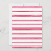 かわいいストロベリーガールベリーの最初の誕生日パーティー 招待状 (裏面)