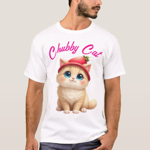 かわいいストロベリーキャットチャーム Tシャツ