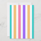 かわいいストロベリーコーン夏アイスクリームパーティー 招待状 (裏面)