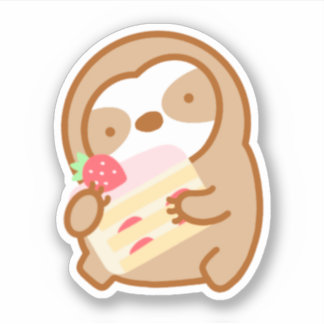 かわいいストロベリーショートケーキスロース シール