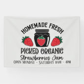 かわいいストロベリージャム追加日タイムベンダー 横断幕 (横)