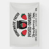 かわいいストロベリージャム追加日タイムベンダー 横断幕 (縦)