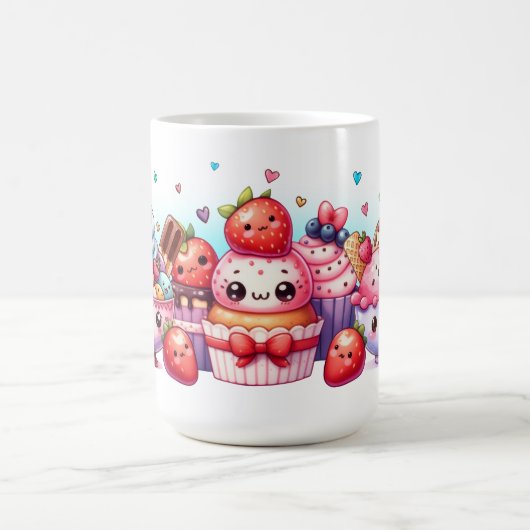 かわいいストロベリースイーツ&アイスクリームフレンズ モーフィングマグカップ (中央)