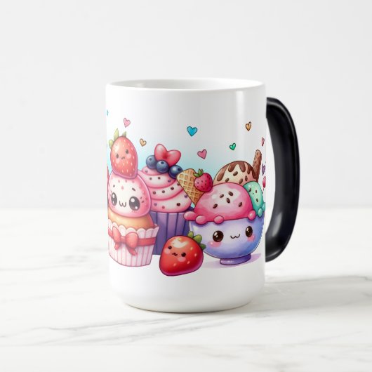 かわいいストロベリースイーツ&アイスクリームフレンズ モーフィングマグカップ (正面右)
