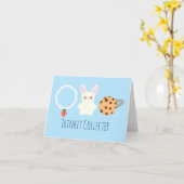 かわいいストロベリーネックレス、バニーとリングや輪 カード (黄色い花)