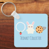 かわいいストロベリーネックレス、バニーとリングや輪 キーホルダー (正面)