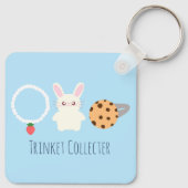 かわいいストロベリーネックレス、バニーとリングや輪 キーホルダー (裏面)