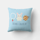 かわいいストロベリーネックレス、バニーとリングや輪 クッション (裏面)