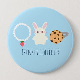 かわいいストロベリーネックレス、バニーとリングや輪 缶バッジ