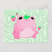 かわいいストロベリーフロッグソフトコア葉書 ポストカード (正面)