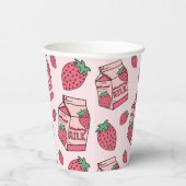 かわいいストロベリーミルク誕生日パーティー 紙コップ (右)