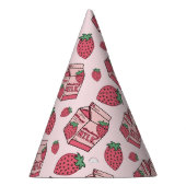 かわいいストロベリーミルク誕生日 パーティーハット (右)