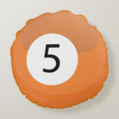 かわいいスヌーカー・プール・ビリヤード・ボール ラウンドクッション (裏面)