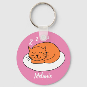 かわいいスヌーズ猫ピンク キーホルダー