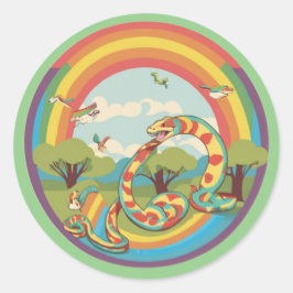 かわいいスネークファミリー ラウンドシール