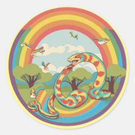 かわいいスネークファミリー ラウンドシール