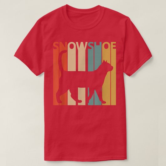 かわいいスノーシュー猫 Tシャツ (デザイン正面)