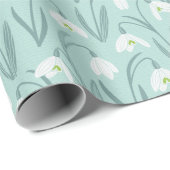 かわいいスノードロップミント ラッピングペーパー (ロールコーナー)