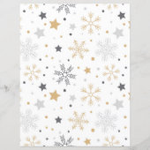 かわいいスノーフレーククリスマススクラップブック紙 (裏面)