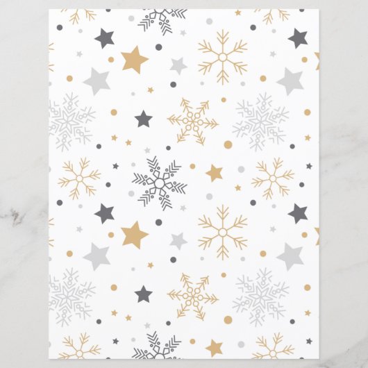 かわいいスノーフレーククリスマススクラップブック紙 (裏面)