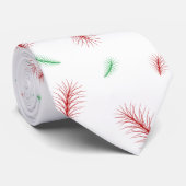 かわいいスノーフレークリースクリスマスツリーレッドグリーンパターン ネクタイ (ロール)