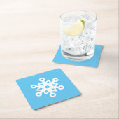 かわいいスノーフレーク スクエアペーパーコースター (インサイチュ)