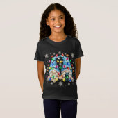 かわいいスノーフレーク・パターンとクリスマス格言クリスマス Tシャツ (正面フル)