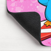 かわいいスノーボードのペンギンのマウスパッド マウスパッド (コーナー)