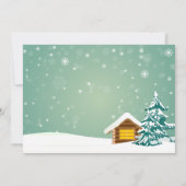 かわいいスノーボードの女の子の誕生日のパーティの招待状 招待状 (裏面)