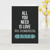 かわいいスノーボードカード スノーボーダー 冬のスポーツ カード (黄色い花)