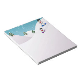 かわいいスノーボード雪だるま ノートパッド