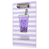 かわいいスバブルティーアイラブボバタロウ宇部紫 クリップボード (左)