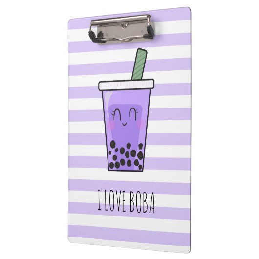 かわいいスバブルティーアイラブボバタロウ宇部紫 クリップボード (左)