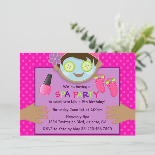 かわいいスパの誕生会 招待状 (スタンド正面)