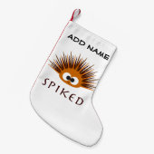 かわいいスパイクオレンジウニ スモールクリスマスストッキング (正面 (吊り時))