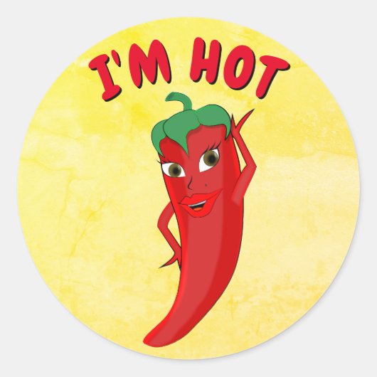 かわいいスパイシー食品ラベル ラウンドシール (正面)