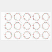 かわいいスパイスジャー素朴なリースフレーム空白のクリスマス ラベル (シート)