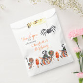 かわいいスパイダーとカボチャの水カラーハローウィンパーティ フェイバーバッグ (封をした状態)