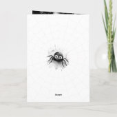 かわいいスパイダーウェブハッピーハローウィン カード (裏面)