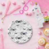 かわいいスパイダーウォーターカラーハローウィンパーティ ペーパープレート (パーティー)