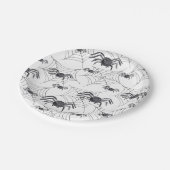 かわいいスパイダーウォーターカラーハローウィンパーティ ペーパープレート (アングル)