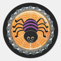 かわいいスパイダーオンくもの巣ハロウィーンボトルキャップ