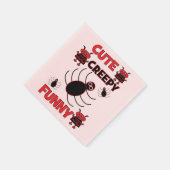 かわいいスパイダー幽霊面白いハロウィーン スタンダードカクテルナプキン (角)