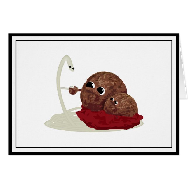 かわいいスパゲッティ出会いミートボール (正面横)